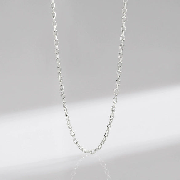 Wholesale Sterling Silver Fashion Simple Pendant With Geometric Pattern And Cross Chain For Women Lovely Style