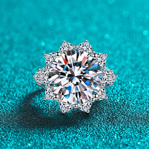 Wholesale 925 Sterling Silver Female Ring With Geometric Design And Plated Pt950 Gold Treatment