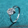 Wholesale 925 Sterling Silver Female Ring With Heart Shape Angel Kiss Design And Plating Process