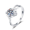 Wholesale 925 Sterling Silver Female Ring With Heart Shape Angel Kiss Design And Plating Process