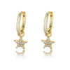 Wholesale 925 Sterling Silver Fivepointed Star Earrings For Women Geometric Style