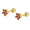 Wholesale 925 Sterling Silver Flower Earrings With Diamond Petals And Piercing Screw Design For Women
