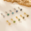 Wholesale 925 Sterling Silver Flower Earrings With Diamond Petals And Piercing Screw Design For Women