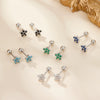 Wholesale 925 Sterling Silver Flower Earrings With Diamond Petals And Piercing Screw Design For Women