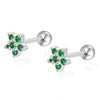 Wholesale 925 Sterling Silver Flower Earrings With Diamond Petals And Piercing Screw Design For Women