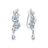 Wholesale 925 Sterling Silver Flower Inlay Ear Clip Earrings Fashion Light Luxury Design