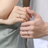 Wholesale 925 Sterling Silver Flower Pattern Allmatch Adjustable Couple Ring