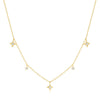 Wholesale 925 Sterling Silver Four Star Geometric Clavicle Chain With Electroplating For Women