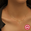 Wholesale 925 Sterling Silver Four Star Geometric Clavicle Chain With Electroplating For Women