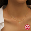 Wholesale 925 Sterling Silver Four Star Geometric Clavicle Chain With Electroplating For Women