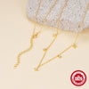 Wholesale 925 Sterling Silver Four Star Geometric Clavicle Chain With Electroplating For Women