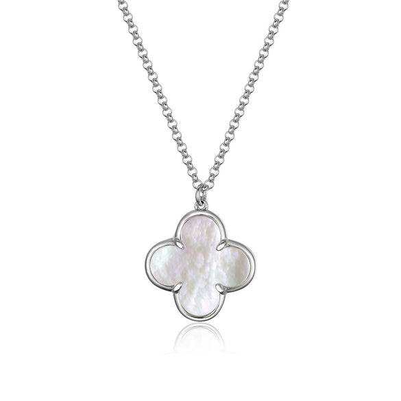 Wholesale 925 Sterling Silver Fourleaf Clover Earrings Necklace Bracelet Set For Women With Seiko Processing And Plant Flower Pattern