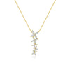 Wholesale 925 Sterling Silver Fourleaf Clover Pendant Necklace And Earrings Set For Women With Electroplating In Fashion Style
