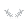 Wholesale 925 Sterling Silver Fourleaf Clover Pendant Necklace And Earrings Set For Women With Electroplating In Fashion Style