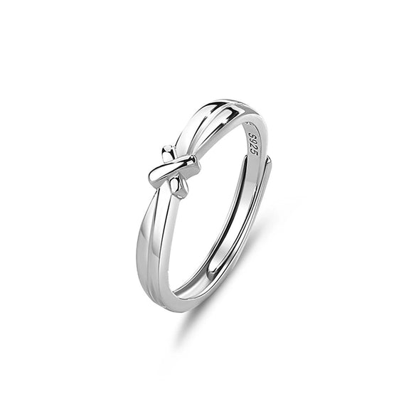 Wholesale 925 Sterling Silver Geometric Adjustable Couple Ring