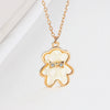Wholesale Sterling Silver 925 Geometric Bear Shell Pendant Necklace For Women