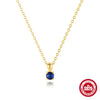 Wholesale 925 Sterling Silver Geometric Birthday Necklace For Women With Electroplating And Zircon Simple Ins Style