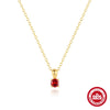 Wholesale 925 Sterling Silver Geometric Birthday Necklace For Women With Electroplating And Zircon Simple Ins Style