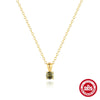 Wholesale 925 Sterling Silver Geometric Birthday Necklace For Women With Electroplating And Zircon Simple Ins Style
