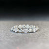 Wholesale 925 Sterling Silver Geometric Bubble Round Ring With Electroplating