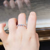 Wholesale 925 Sterling Silver Geometric Bubble Round Ring With Electroplating