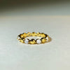 Wholesale 925 Sterling Silver Geometric Bubble Round Ring With Electroplating