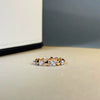 Wholesale 925 Sterling Silver Geometric Bubble Round Ring With Electroplating