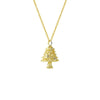 Wholesale 925 Sterling Silver Geometric Christmas Tree Niche Style Necklace With Electroplating For Women