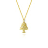 Wholesale 925 Sterling Silver Geometric Christmas Tree Niche Style Necklace With Electroplating For Women