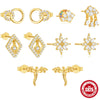 Wholesale 925 Sterling Silver Geometric Cloud Gothic Bat Earrings With Electroplating For Women