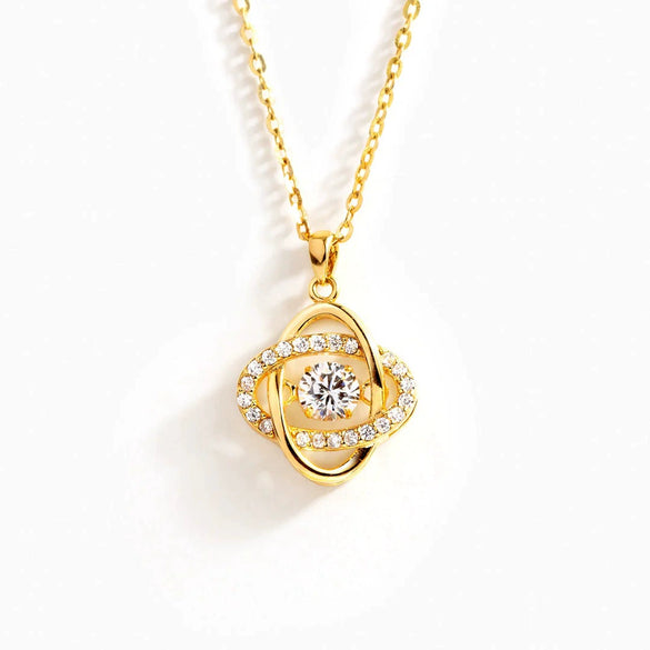Wholesale Sterling Silver 925 Geometric Clover Flower Pendant Necklace For Women With Ochain And Electroplating Treatment