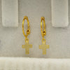 Wholesale 925 Sterling Silver Geometric Cross Earring With Gold Electroplating Unisex Fashion Simple Trendy Jewelry