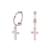 Wholesale 925 Sterling Silver Geometric Cross Earring With Gold Electroplating Unisex Fashion Simple Trendy Jewelry