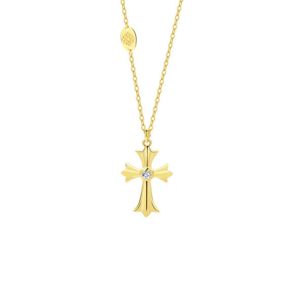 Wholesale 925 Sterling Silver Geometric Cross Necklace For Women