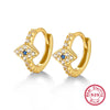 Wholesale 925 Sterling Silver Geometric Devil's Eye Earrings Set With Zircon Electroplated For Women