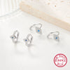 Wholesale 925 Sterling Silver Geometric Devil's Eye Earrings Set With Zircon Electroplated For Women
