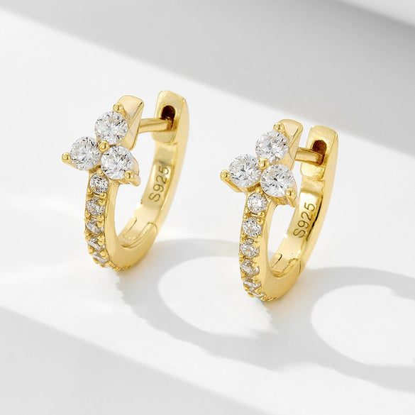 Wholesale 925 Sterling Silver Geometric Diamond Earrings For Women