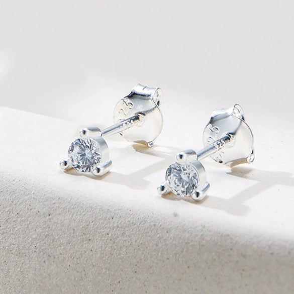 Wholesale 925 Sterling Silver Geometric Diamond Earrings For Women