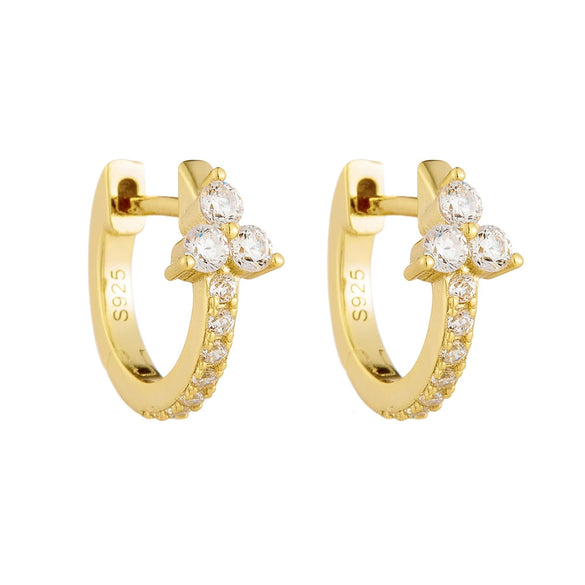 Wholesale 925 Sterling Silver Geometric Diamond Earrings For Women