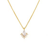 Wholesale 925 Sterling Silver Geometric Diamond Zircon Pendant Necklace For Women