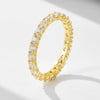 Wholesale 925 Sterling Silver Geometric Diamondencrusted Zircon Set Ring For Women