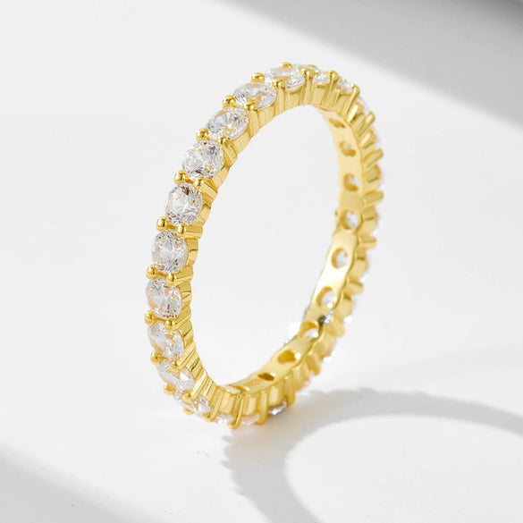 Wholesale 925 Sterling Silver Geometric Diamondencrusted Zircon Set Ring For Women