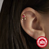 Wholesale 925 Sterling Silver Geometric Ear Bone Stud Earrings For Women With Gem Dripping Oil Opal Electroplated