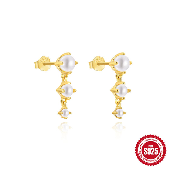 Wholesale 925 Sterling Silver Geometric Earrings Electroplated For Women