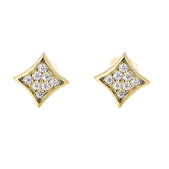 Wholesale Sterling Silver Geometric Earrings For Women Set With Precious Stones