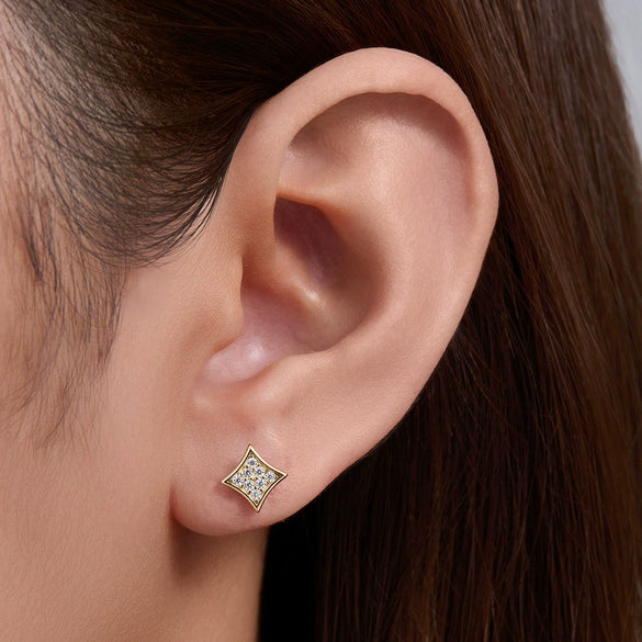 Wholesale Sterling Silver Geometric Earrings For Women Set With Precious Stones