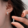 Wholesale 925 Sterling Silver Geometric Earrings Set With Diamonds 18K Gold Plated