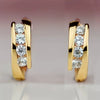 Wholesale 925 Sterling Silver Geometric Earrings Set With Diamonds 18K Gold Plated