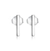 Wholesale 925 Sterling Silver Geometric Earrings With Electroplating