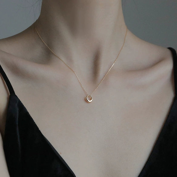 Wholesale 925 Sterling Silver Geometric Electroplated Ochain Necklace For Women